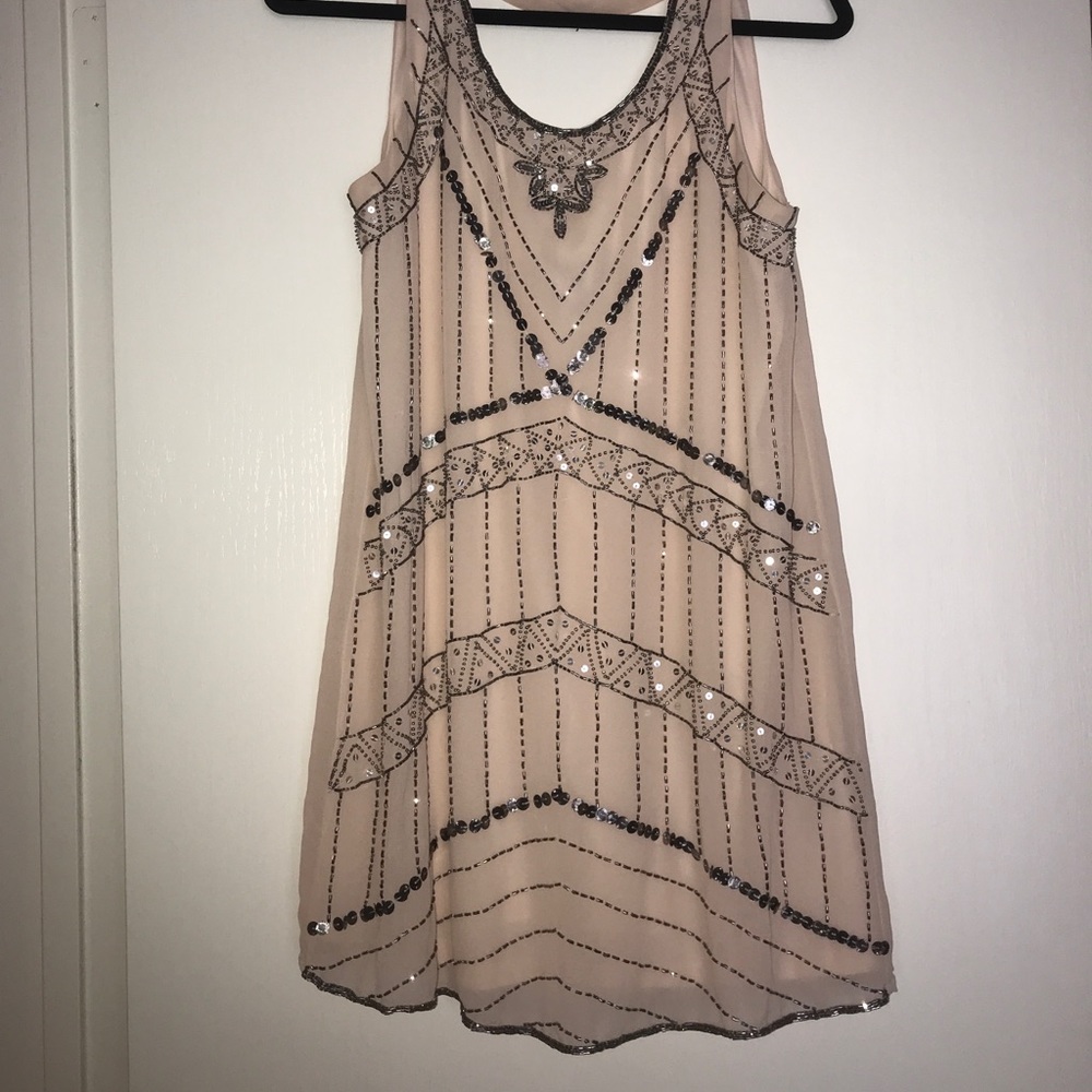 Peachy jeweled dress